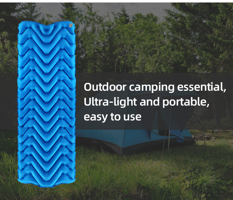 Factory Direct Outdoor Camping Camping Single Thick Ultra-Light Sleeping Pad Ultra-Light Portable Moisture-Proof Inflatable Cushion