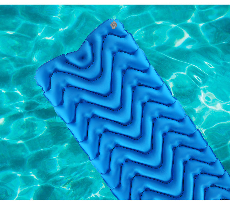 Factory Direct Outdoor Camping Camping Single Thick Ultra-Light Sleeping Pad Ultra-Light Portable Moisture-Proof Inflatable Cushion