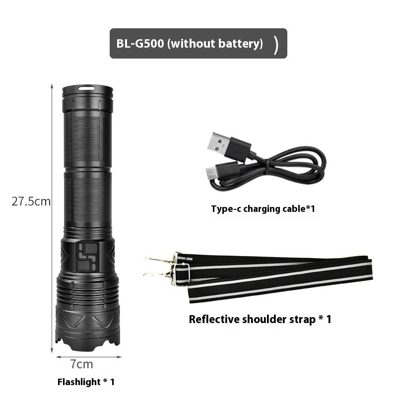 Outdoor Multifunctional Zoom Strong Light Flashlight