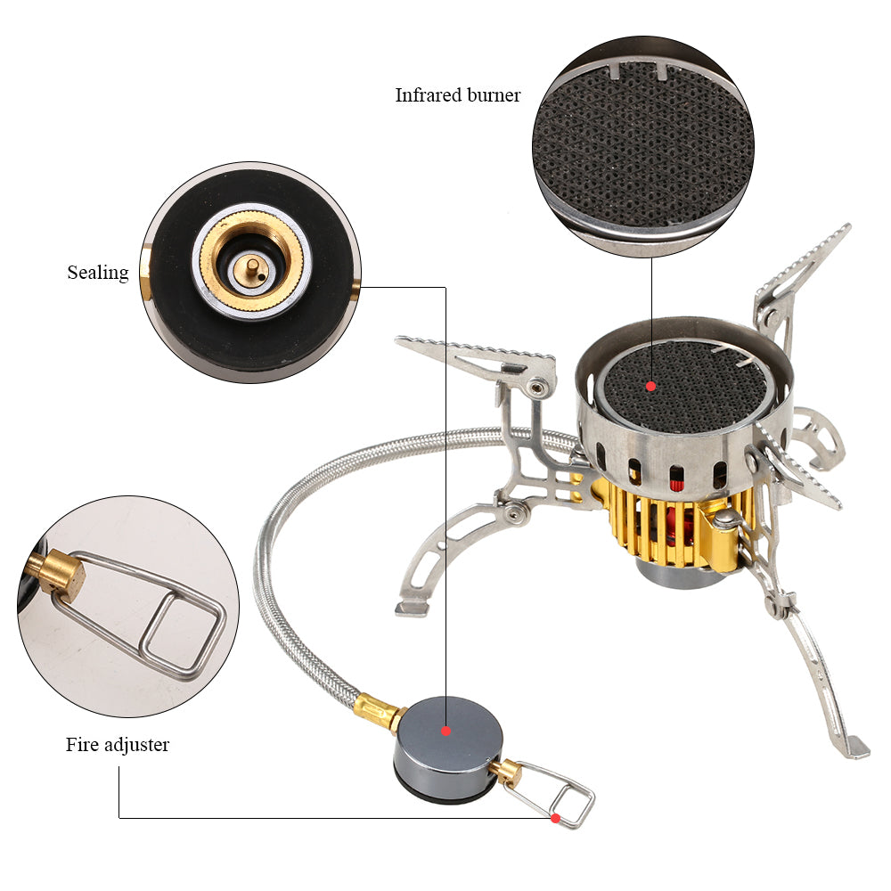 Camping stove head