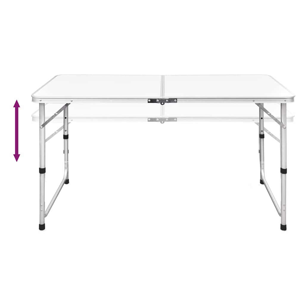 Folding Camping Table, Height Adjustable,   Camping Table with 4